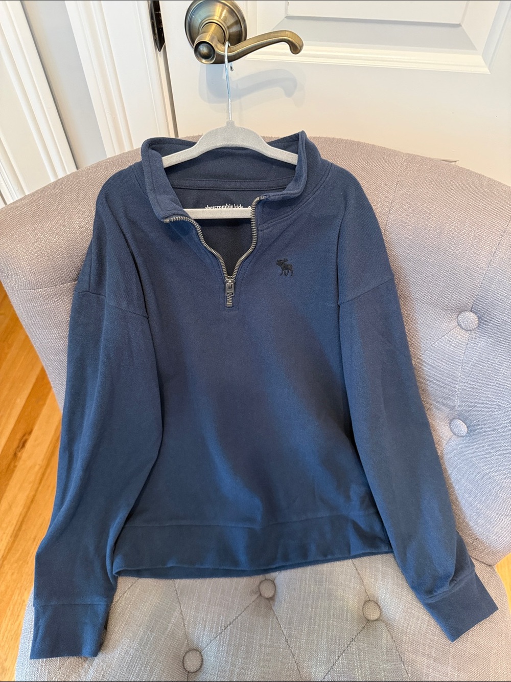 Abercrombie & Fitch Navy Half-Zip Turtleneck Pullover Boys size 9/10